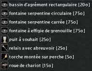 Objets de décoration du jardin