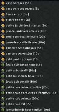 Plantes du jardin