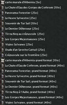 tableaux et cartes