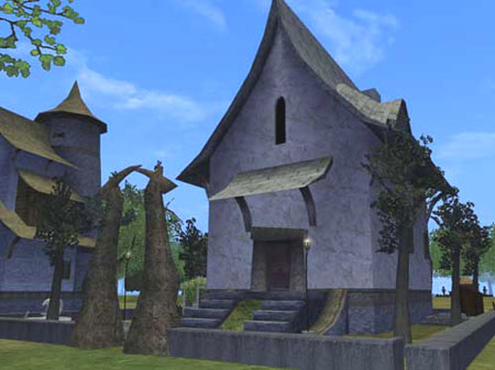 Villa, vu exterieur, brute